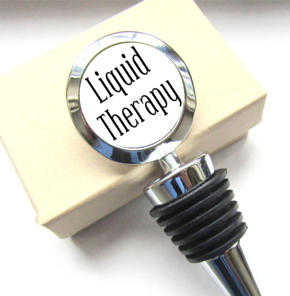 Liquid Therapy Bottle Stopper, Custom Bottle Stopper, Wine Stop